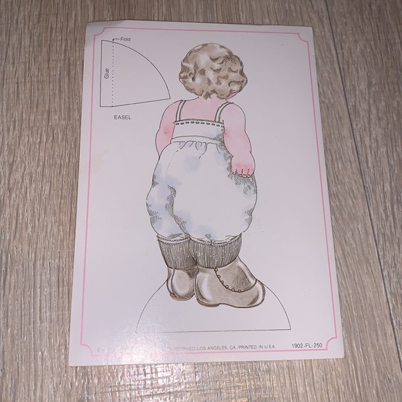 Vintage Fanny Louise Paper Doll Card by Michel - Picture 3 of 4